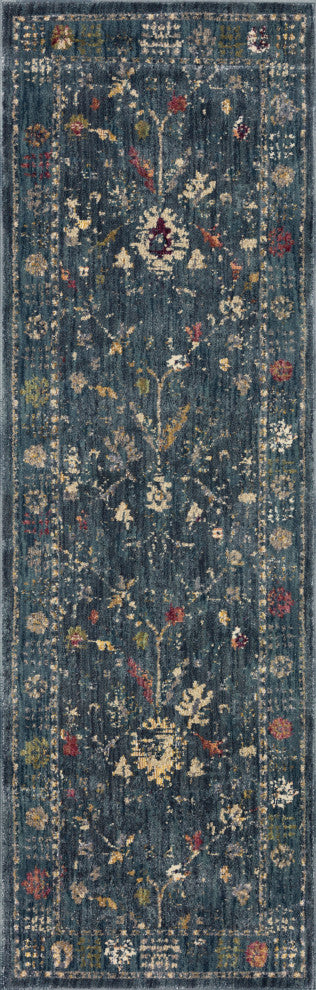 Giada GIA-06 Area Rug, Denim/Multi, 2'7"x10'