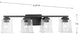 Gilmour Collection 4-Light Matte Black Light Clear Glass Vanity