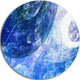 Light Blue Swirling Clouds, Abstract Digital Disc Metal Wall Art, 38"