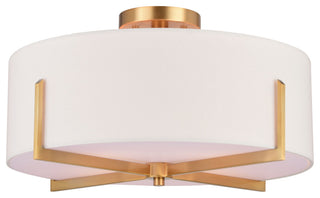 Surrey 18" 4 Light Semi-Flush Mount Natural Brass