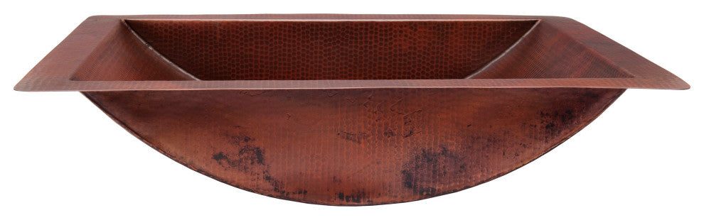 Merida Copper Bathroom Sink and Strainer Drain, Natural