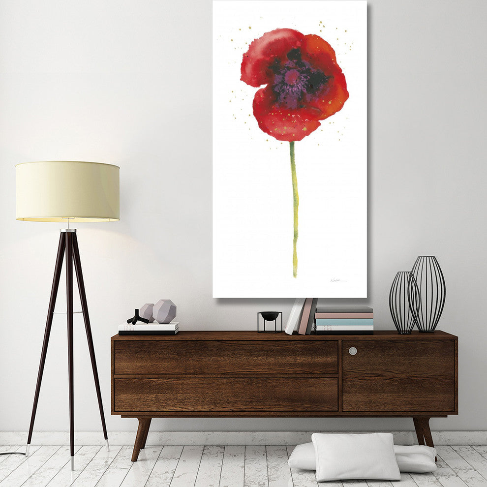 "Splash I with Gold" Digital Paper Print by Shirley Novak, 38"x74"