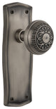 Prairie Plate Passage Egg and Dart Door Knob, Antique Pewter