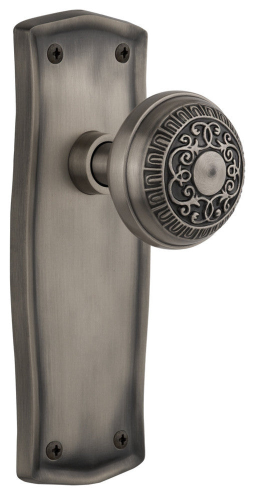 Prairie Plate Passage Egg and Dart Door Knob, Antique Pewter