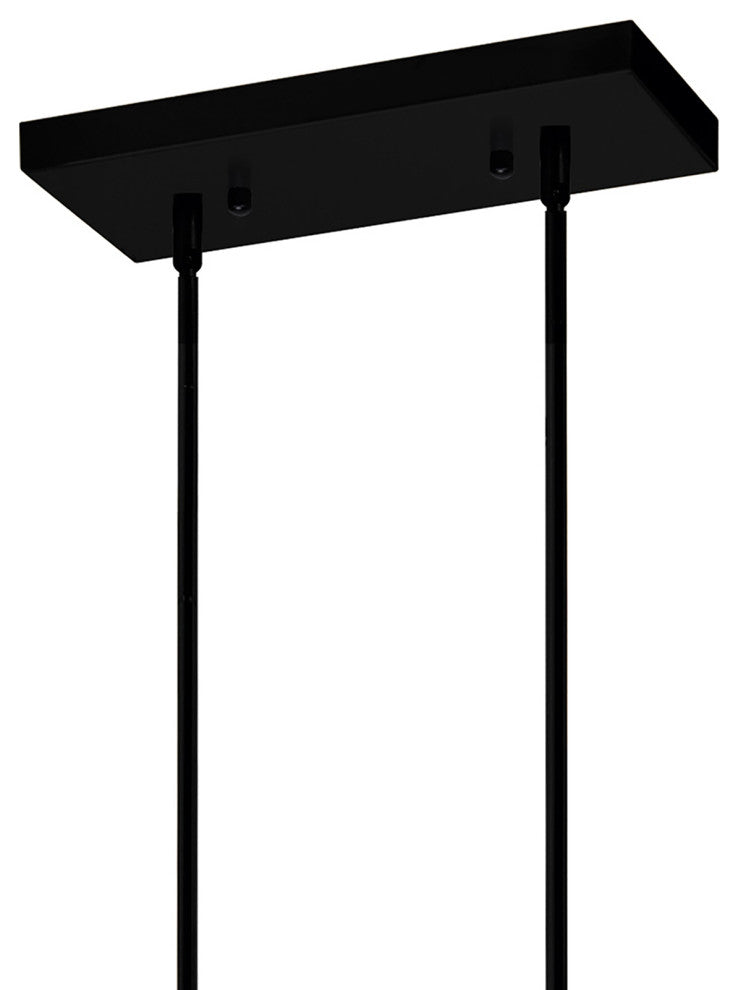 Integrated LED Black Chandelier