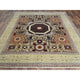 Green Shiny Wool Hand Knotted Super Fine Peshawar 200 KPSI Rug 8'2" x 10'0"