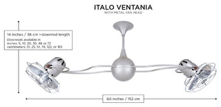 Italo Ventania Rotational Ceiling Fan, Polished Brass