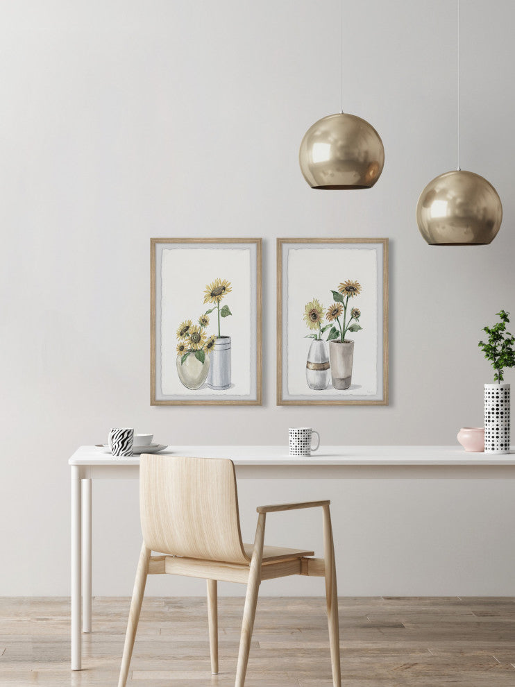 Sunflower Joy Diptych, Set of 2, 16x24 Panels