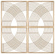 Set of Four Gold Metal Line Design Wall Decor