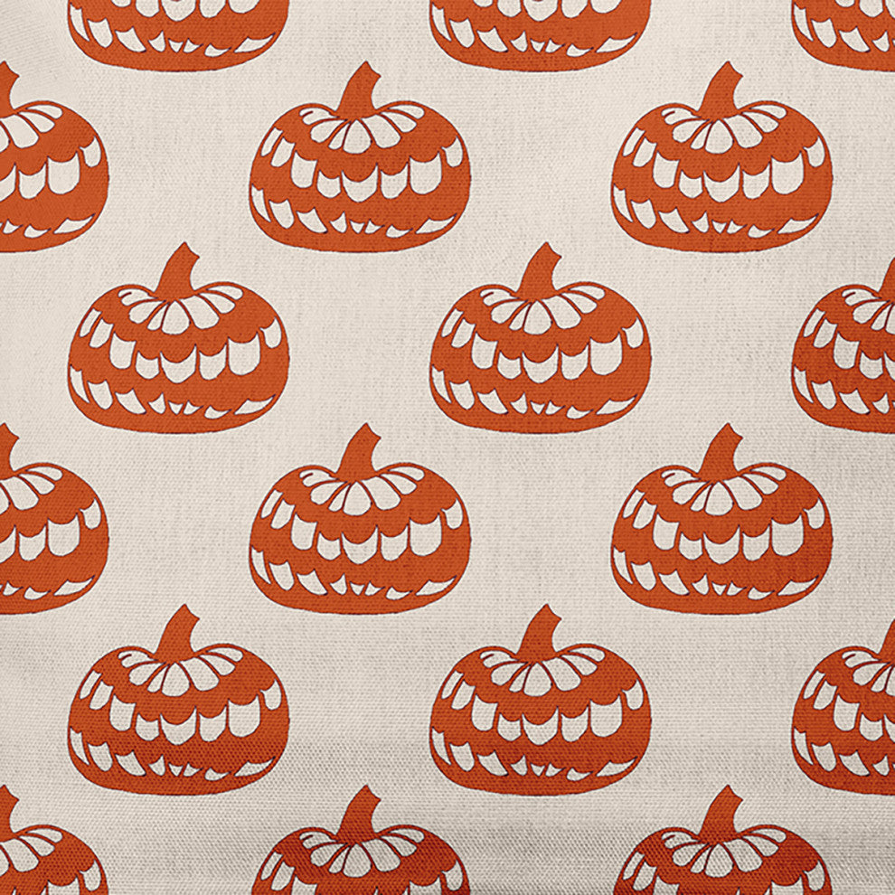 16" x 16" Patterned Pumpkins Decorative Throw Pillow, Sienna
