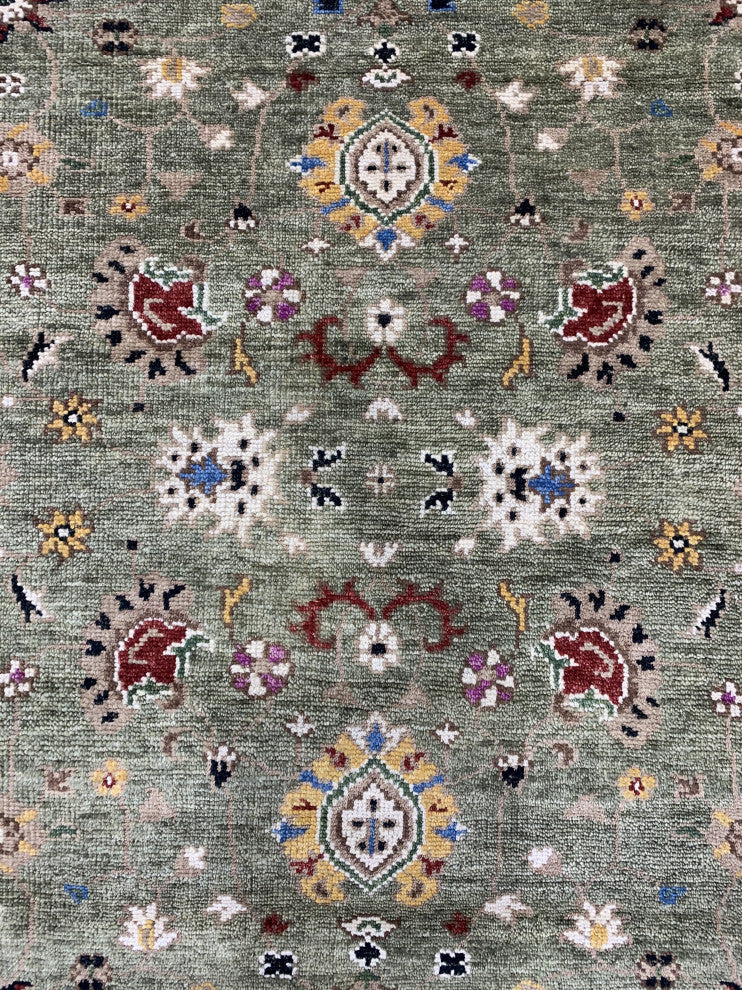 LIGHT Green Traditional Classic Bidjar Collection Area Rug