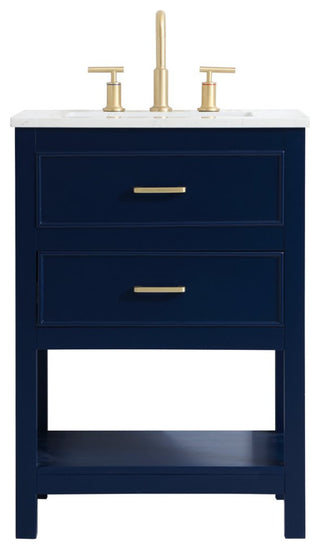 Home Living 24" Single Bathroom Vanity, Blue