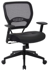 Professional Dark Air Grid Back Managers Chair With Black Bonded Leather Seat