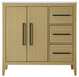 Home Living 36" Single Bathroom Vanity, Honey Brown