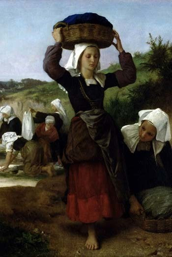 Washerwomen of Fouesnant- Canvas Poster 20" x 30"
