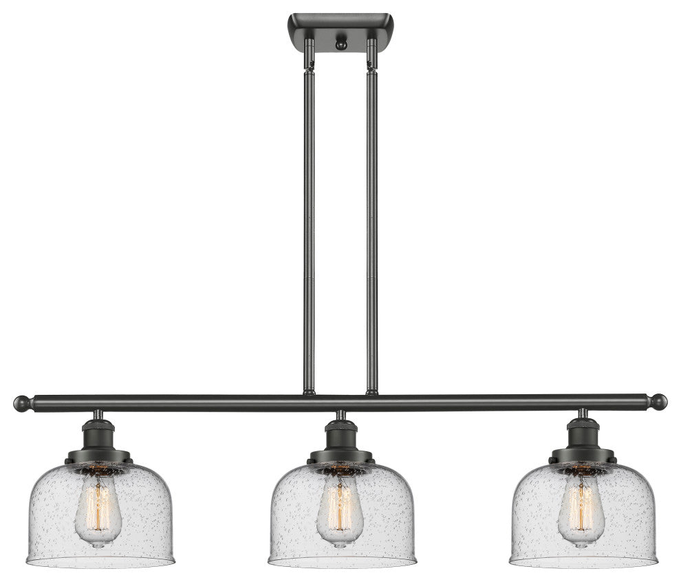 Large Bell 3-Light Island-Light, Oil Rubbed Bronze, Seedy