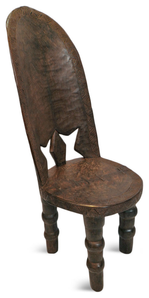 Consigned Vintage Guinea Village Chief Chair 3