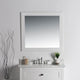 34" Solid Wood Frame Mirror, White