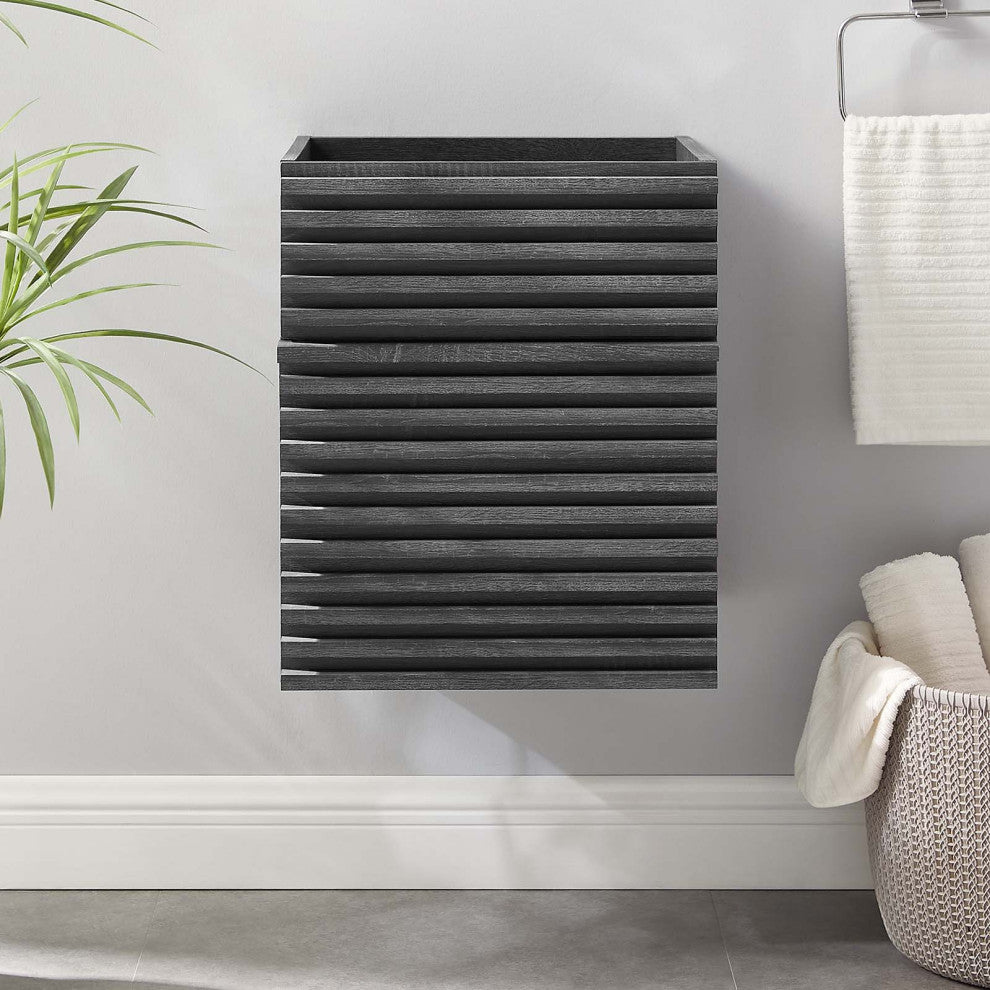 Render 18" Wall-Mount Bathroom Vanity Cabinet, Charcoal