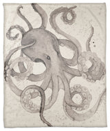 Octo Watercolor Gray 50x60 Throw Blanket