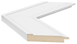 Porter White Framed Mirror, 28"x48"