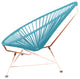 Junior Indoor/Outdoor Handmade Acapulco Chair, Blue Weave, Copper Frame
