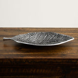 16in. Antique Leaf Decorative Accent Tray