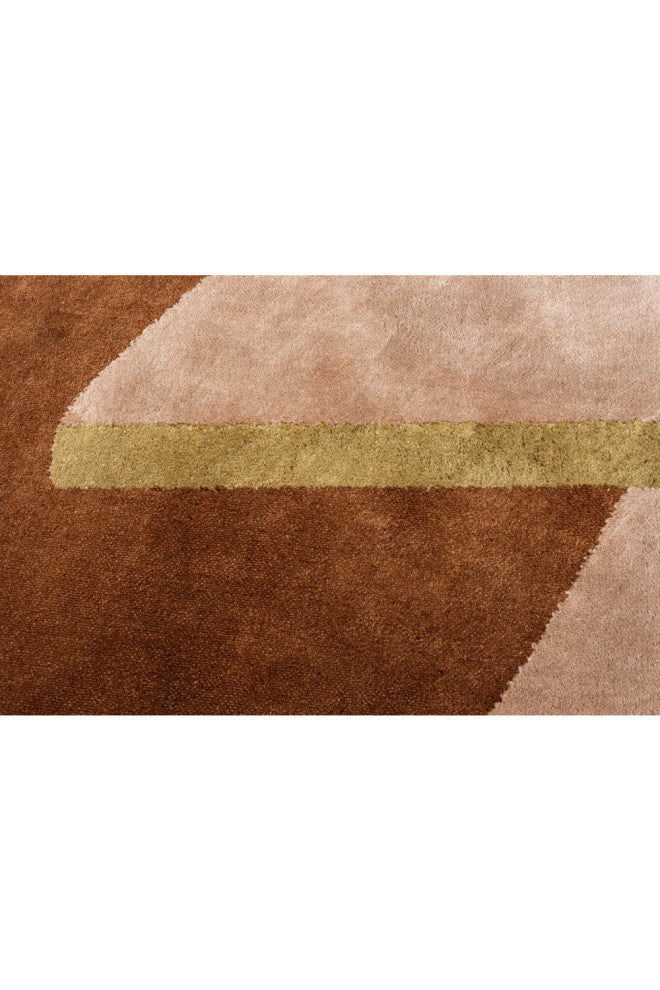 Organic Shaped Woven Rug 5' x 8', Zuiver Phila, Brown
