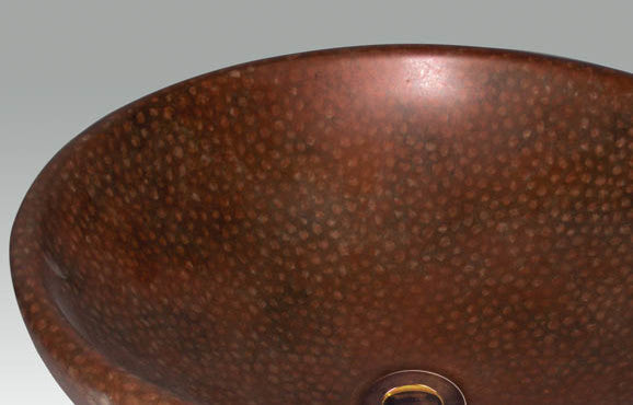 Hand Painted Sink AP-1657 "Antique Copper" Nice Vessel Sink.