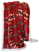 Red Southwestern Extra Plush Sherpa Throw Blanket