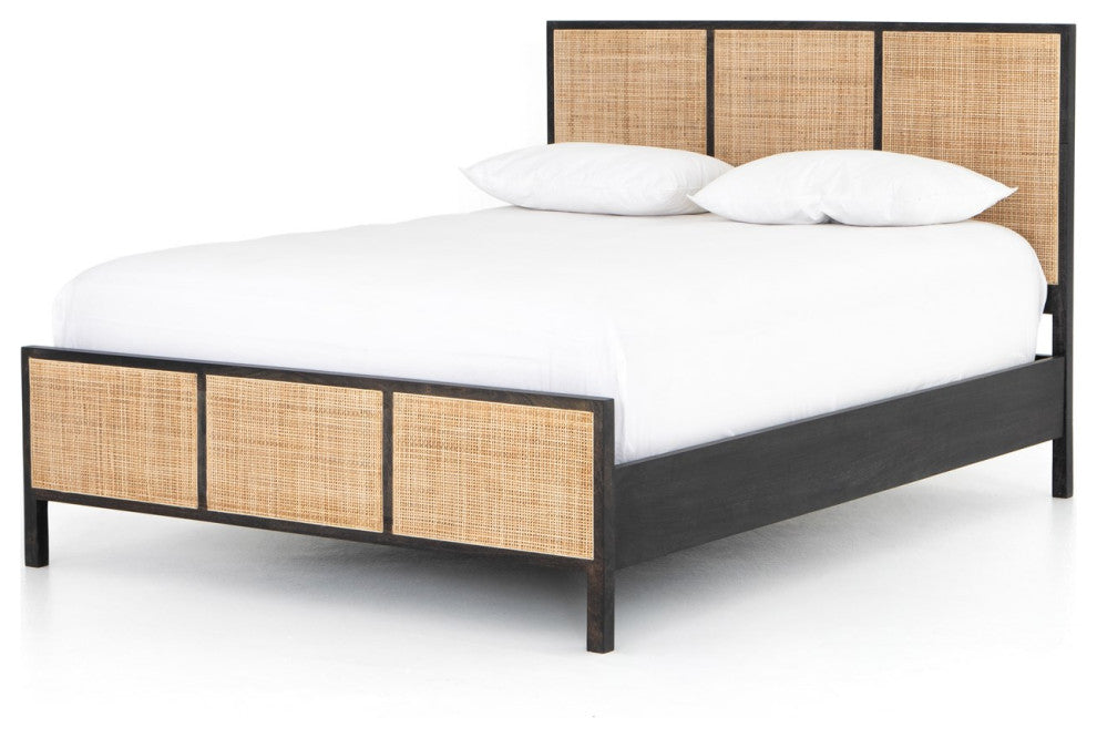 Sydney Queen Bed-Black Wash