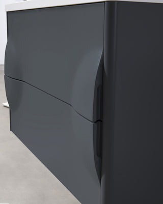 Colmar Wall Mount Vanity, Dark Gray, 30"
