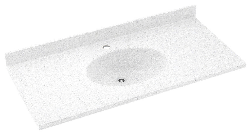 Swan Chesapeake Solid Surface Bathroom Vanity Top, Arctic Granite