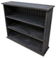 3 Shelf Bookcase, Solid Wood Bookshelf, Old Black