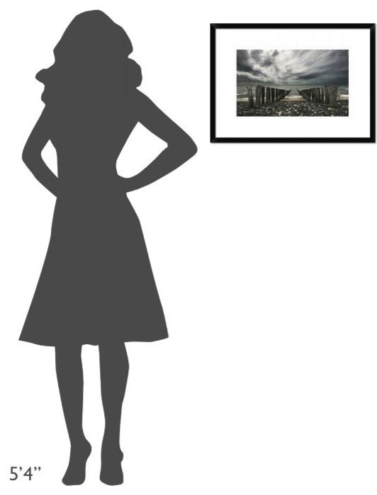 "Sea Defense" Framed Digital Print by Leon, 24"x17"