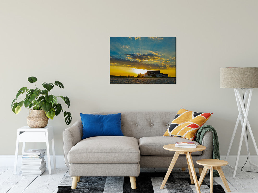 Sunset at Bowers Coastal Landscape Photo Canvas Wall Art Print, 24" X 36"