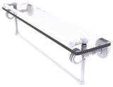 Pacific Grove 22" Dotted Glass Shelf and Towel Bar, Matte White