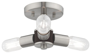 Livex Lighting Brushed Nickel 3-Light Ceiling Mount
