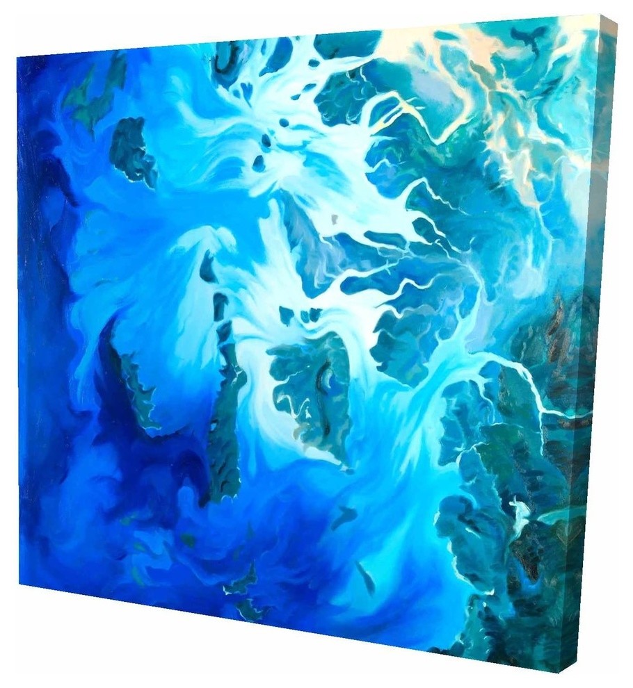 View of the Mergui Islands, Fine Art Gallery Wrapped Canvas, 24"x24"
