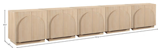 Navona Oak Veneer Sideboards / Buffet, Natural, 5pc