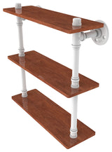 Pipeline 16" Ironwood Triple Shelf, Matte White