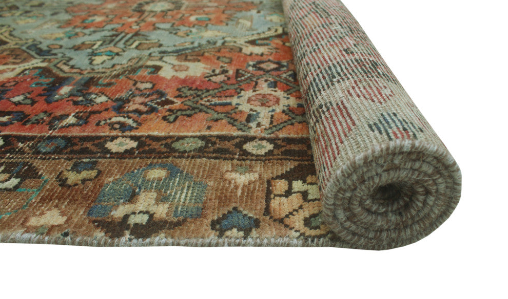 Fine Vintage Distressed Roya Rust Rug