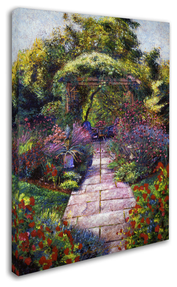 David Lloyd Glover 'Two Blue Garden Chairs' Canvas Art, 24"x32"