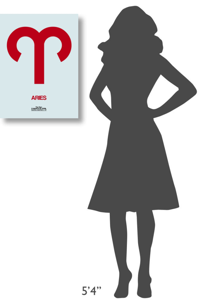 "Aries Zodiac Sign Red" Fine Art Print