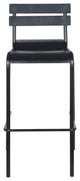 Dana Stackable Outdoor Patio Barstool, Frosted Black, Set of 4