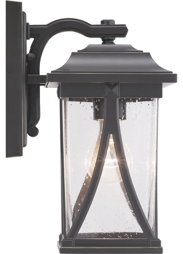 Abbott Collection 1-Light Small Wall Lantern, Antique Bronze