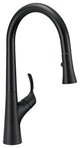 Antioch Single Handle Pull-Down Kitchen Faucet w/ Snapback, Satin Black