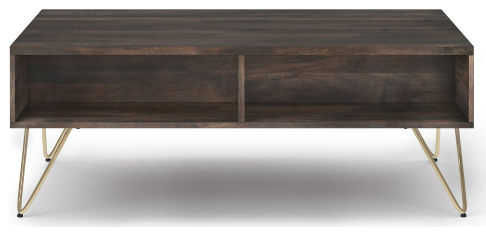Hunter Lift Top Coffee Table in Oak Veneer, Ebony