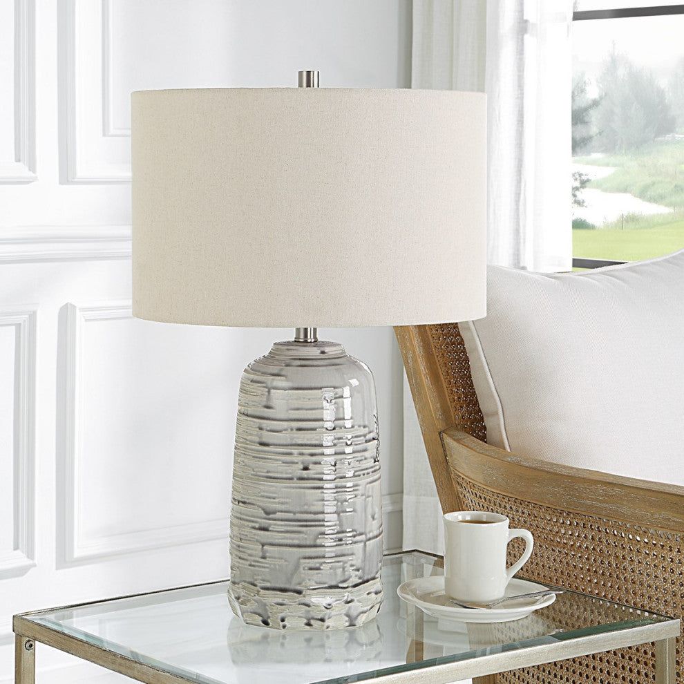 Uttermost Cyclone Table Lamp 30069-1, Ivory