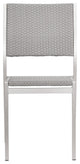 Dining Chair Armchair, Set of 2, Aluminum, Metal, Gray, Silver, Outdoor Patio